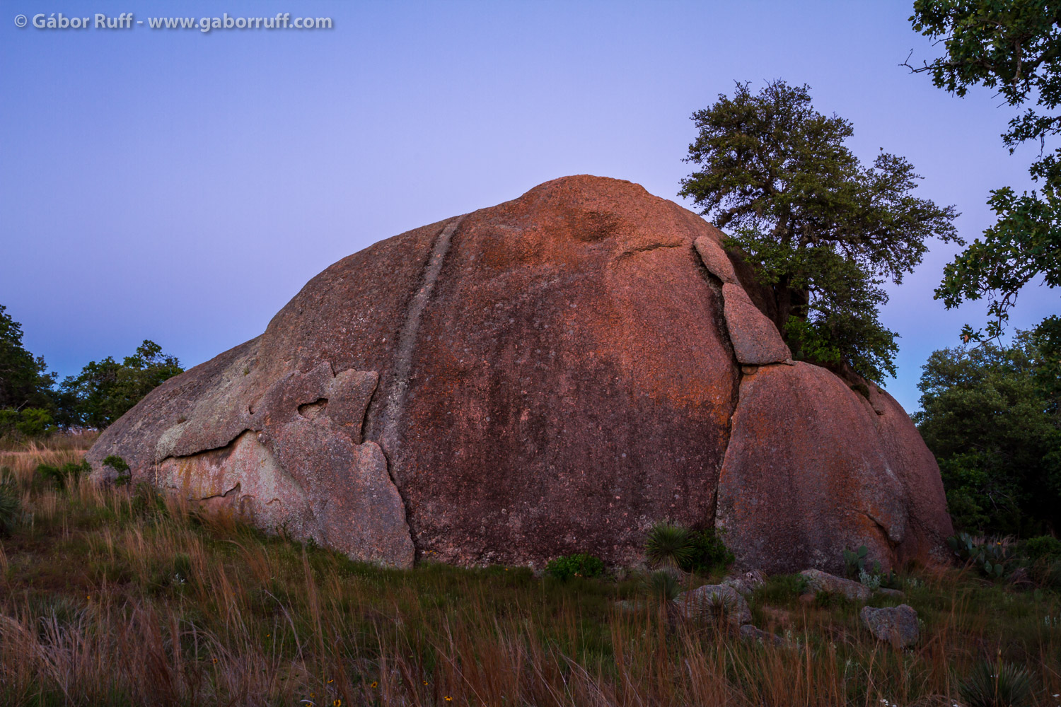 Twilight at Enchanted Rock Park